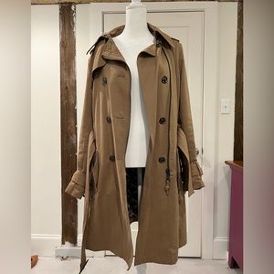 G.E.T Equipment General Technique brown/ tan hooded trench coat. M